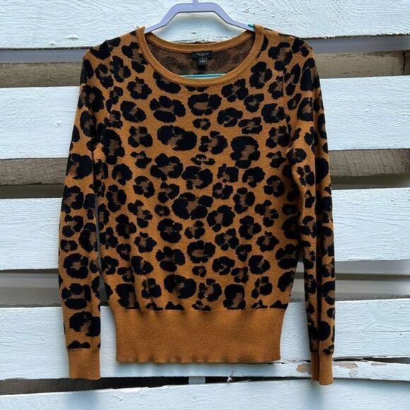 Ann Taylor Factory Animal Print Sweater - Picture 1 of 6